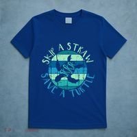 Sksksk Skip A Straw Save A Turtle Vintage Turtle Gift Great Gift T-Shirt thumb 5