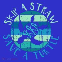 Sksksk Skip A Straw Save A Turtle Vintage Turtle Gift Great Gift T-Shirt thumb 7