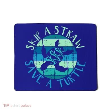 Sksksk Skip A Straw Save A Turtle Vintage Turtle Gift Great Gift Mousepad