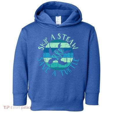 Sksksk Skip A Straw Save A Turtle Vintage Turtle Gift Great Gift Toddler Hoodie