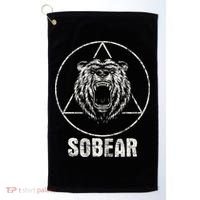 Sobear Sobriety Anniversary Sober Aa Na Recovery Golf Towel thumb 0