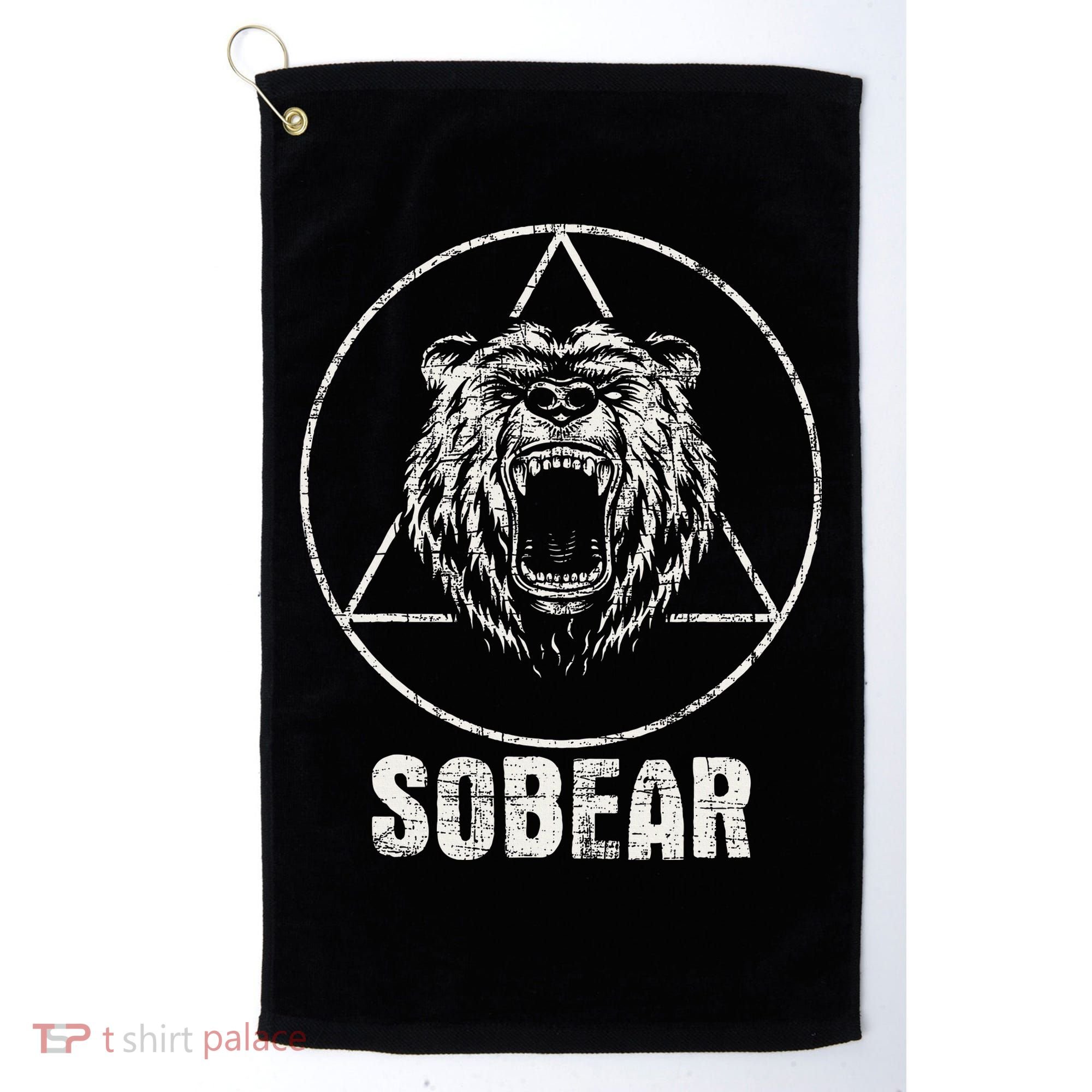 Sobear Sobriety Anniversary Sober Aa Na Recovery Golf Towel
