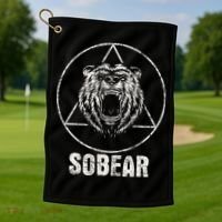 Sobear Sobriety Anniversary Sober Aa Na Recovery Golf Towel thumb 1