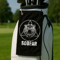 Sobear Sobriety Anniversary Sober Aa Na Recovery Golf Towel thumb 2