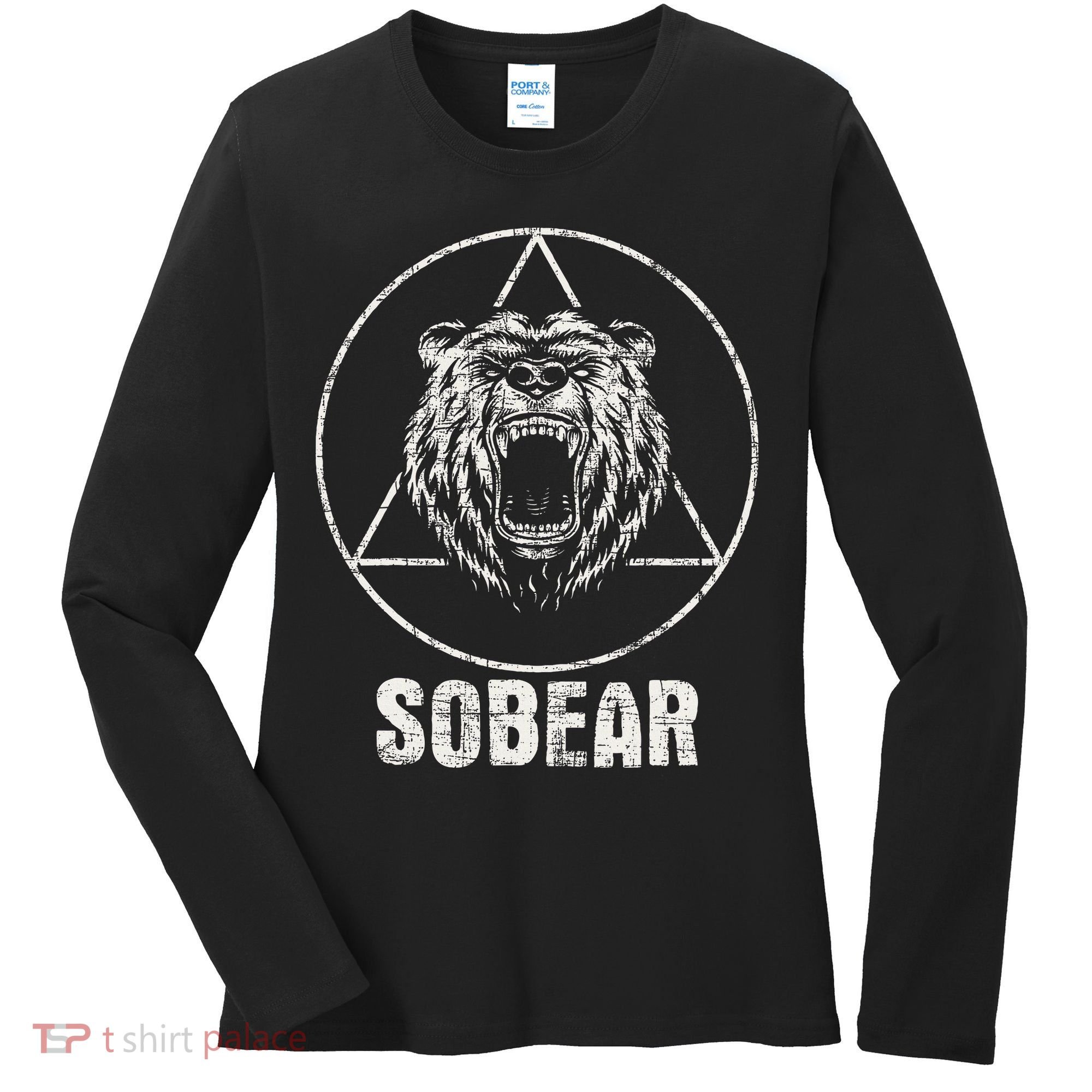 Sobear Sobriety Anniversary Sober Aa Na Recovery Women's Long Sleeve Shirt