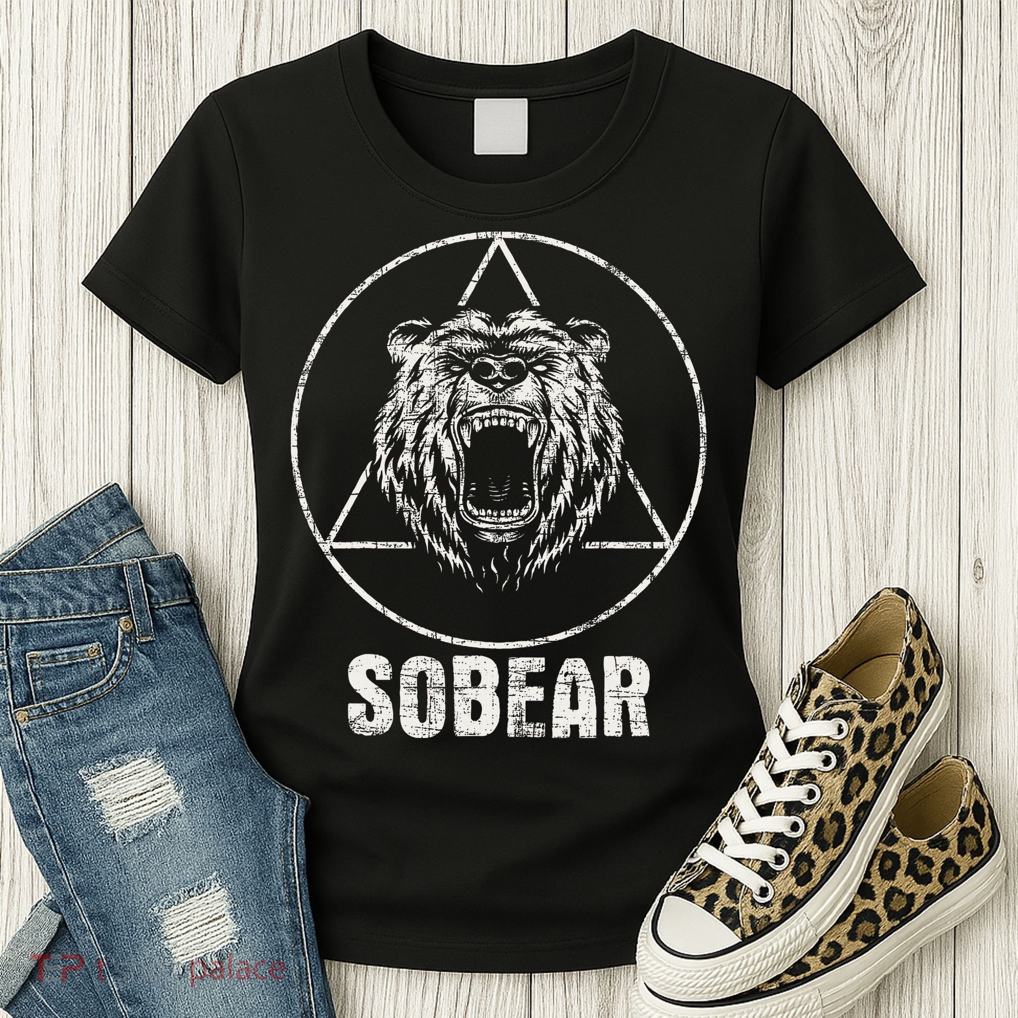 Sobear Sobriety Anniversary Sober Aa Na Recovery Women's T-Shirt
