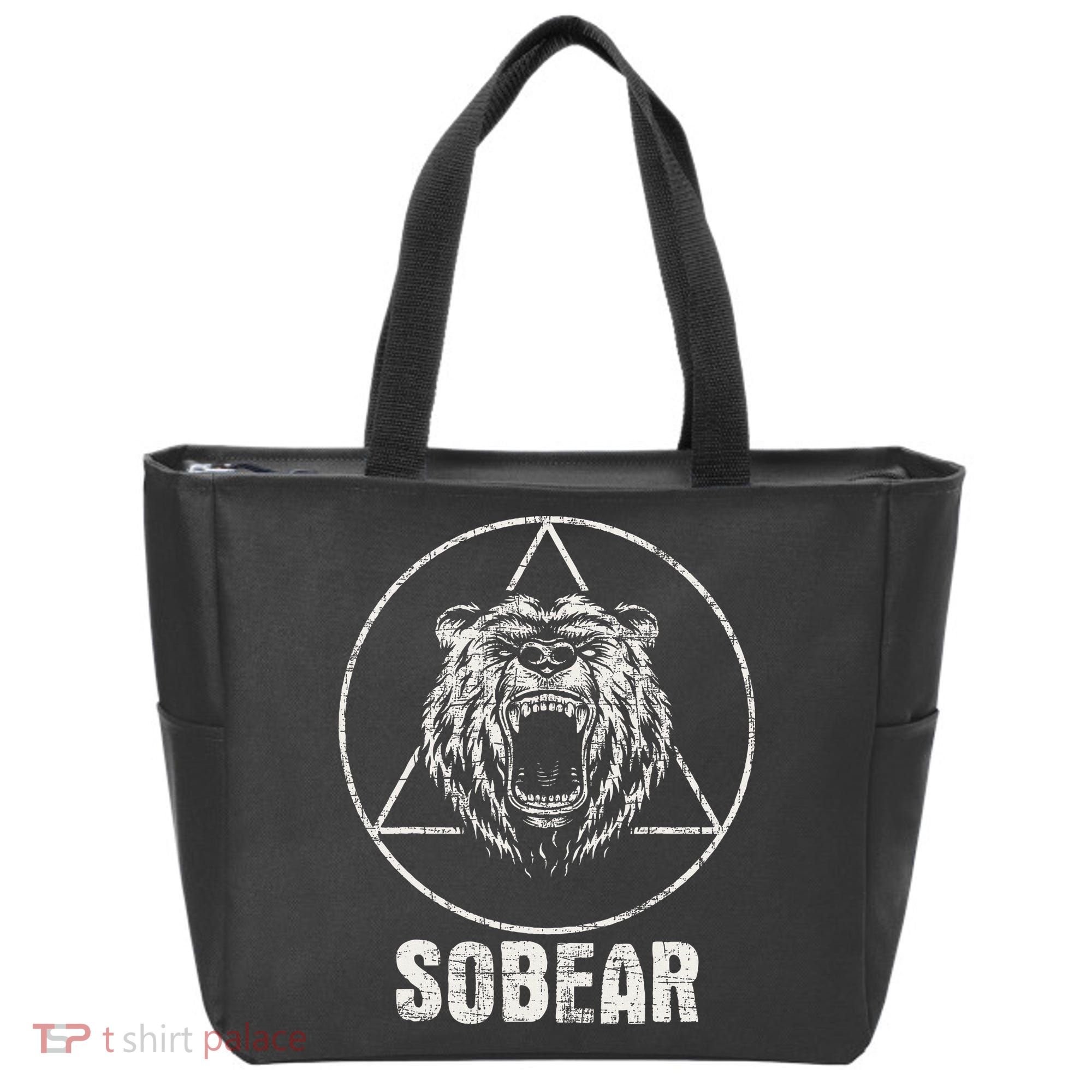 Sobear Sobriety Anniversary Sober Aa Na Recovery Tote Bag