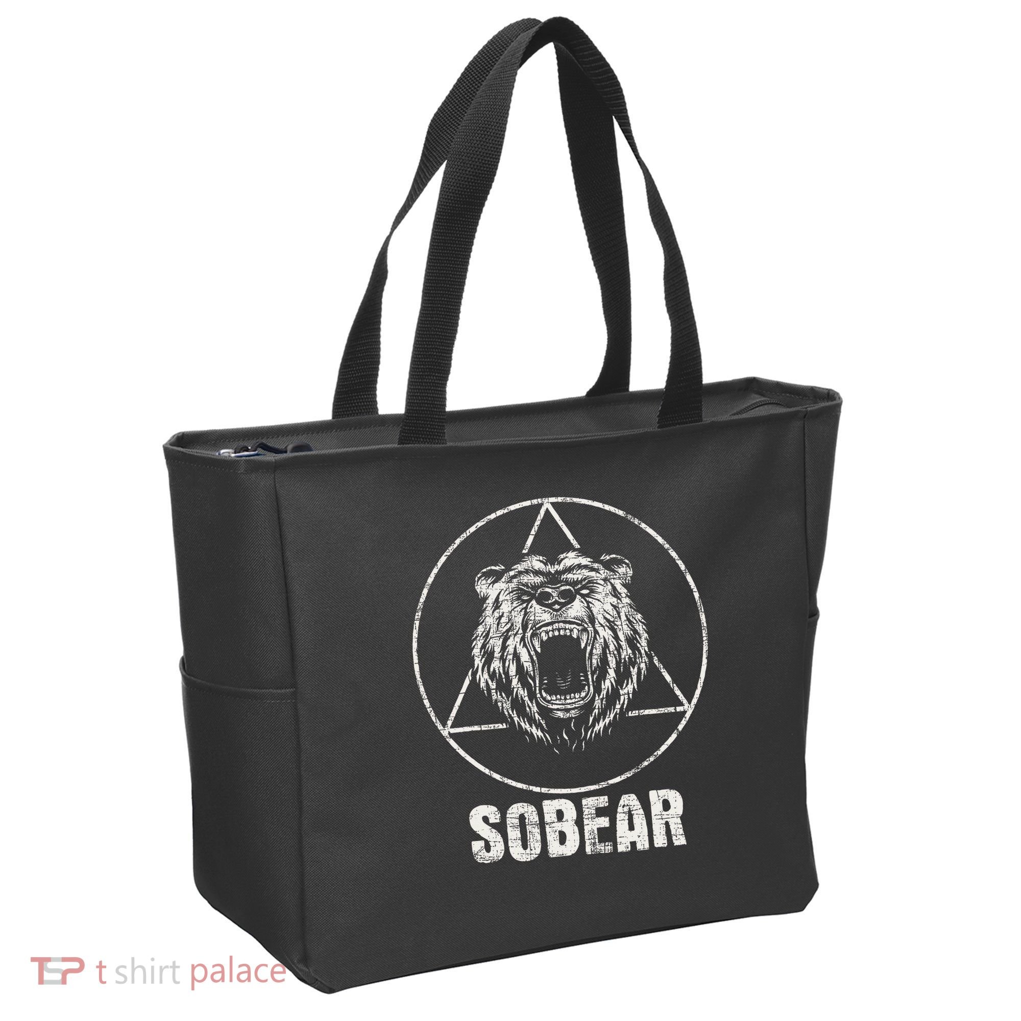 Sobear Sobriety Anniversary Sober Aa Na Recovery Tote Bag