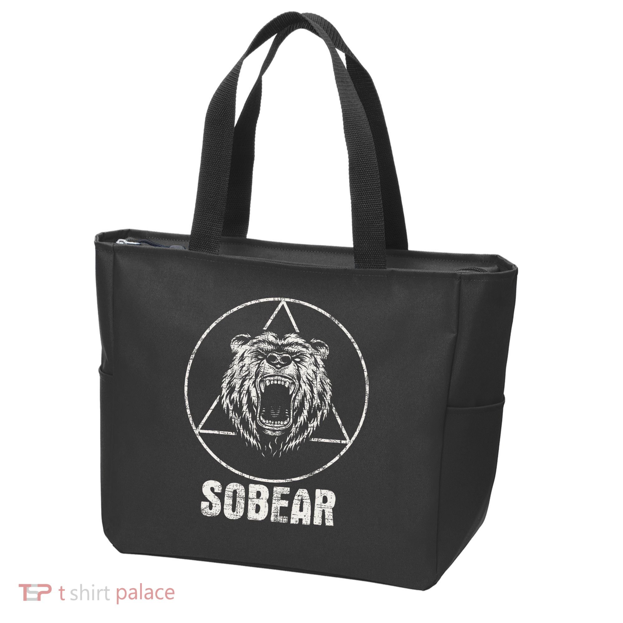 Sobear Sobriety Anniversary Sober Aa Na Recovery Tote Bag