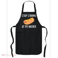 Stop Staring At My Wiener Funny Joke Sarcastic Apron thumb 0