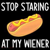 Stop Staring At My Wiener Funny Joke Sarcastic Women's Hoodie thumb 2