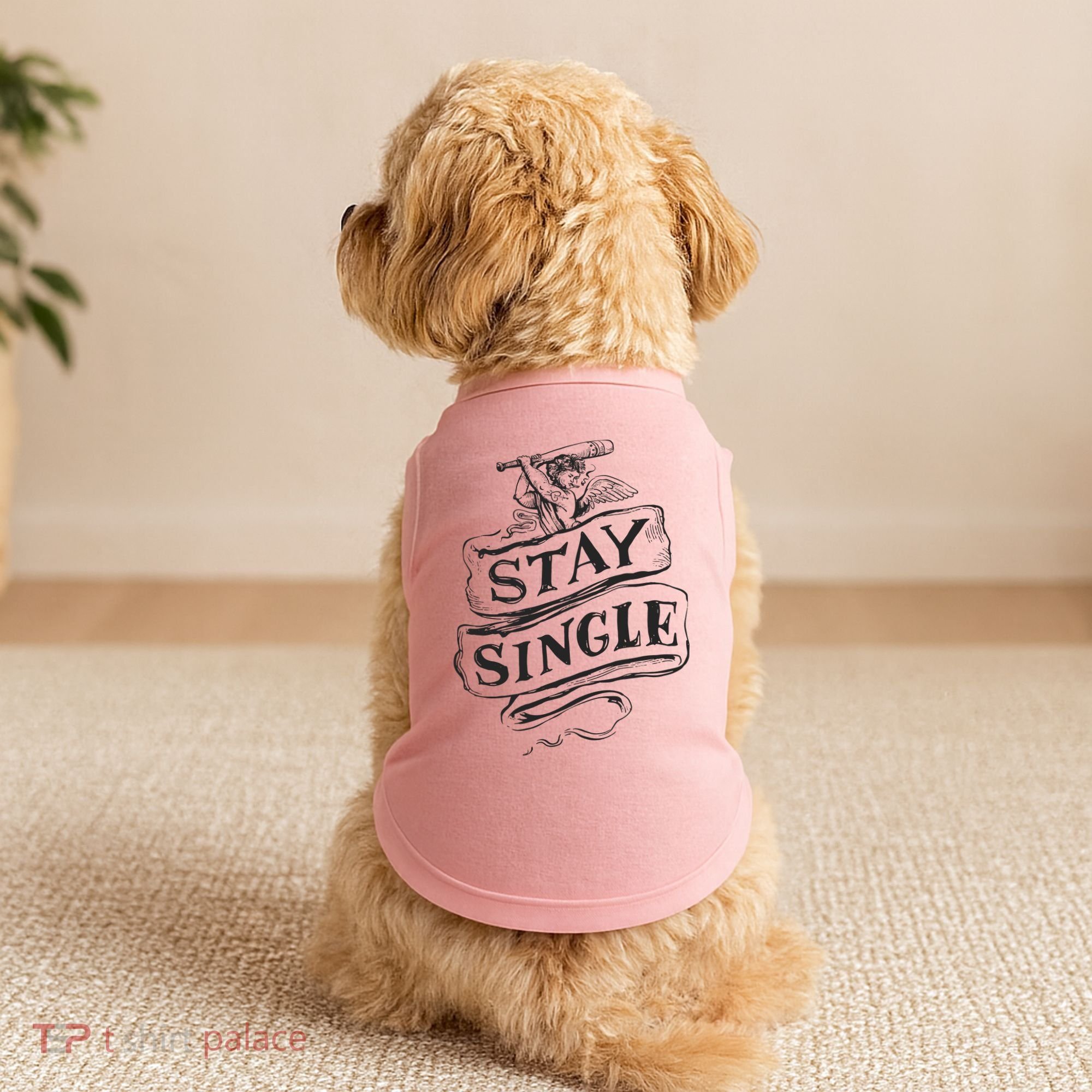 Stay Single Anti Valentine's Day Doggie Tank