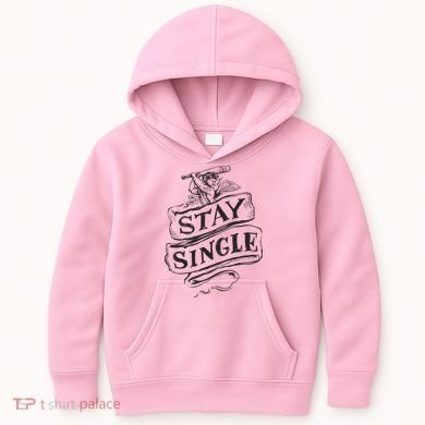 Stay Single Anti Valentine's Day Kids Hoodie