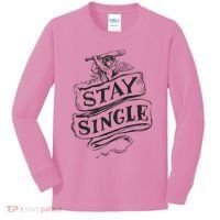 Stay Single Anti Valentine's Day Kids Long Sleeve Shirt thumb 0