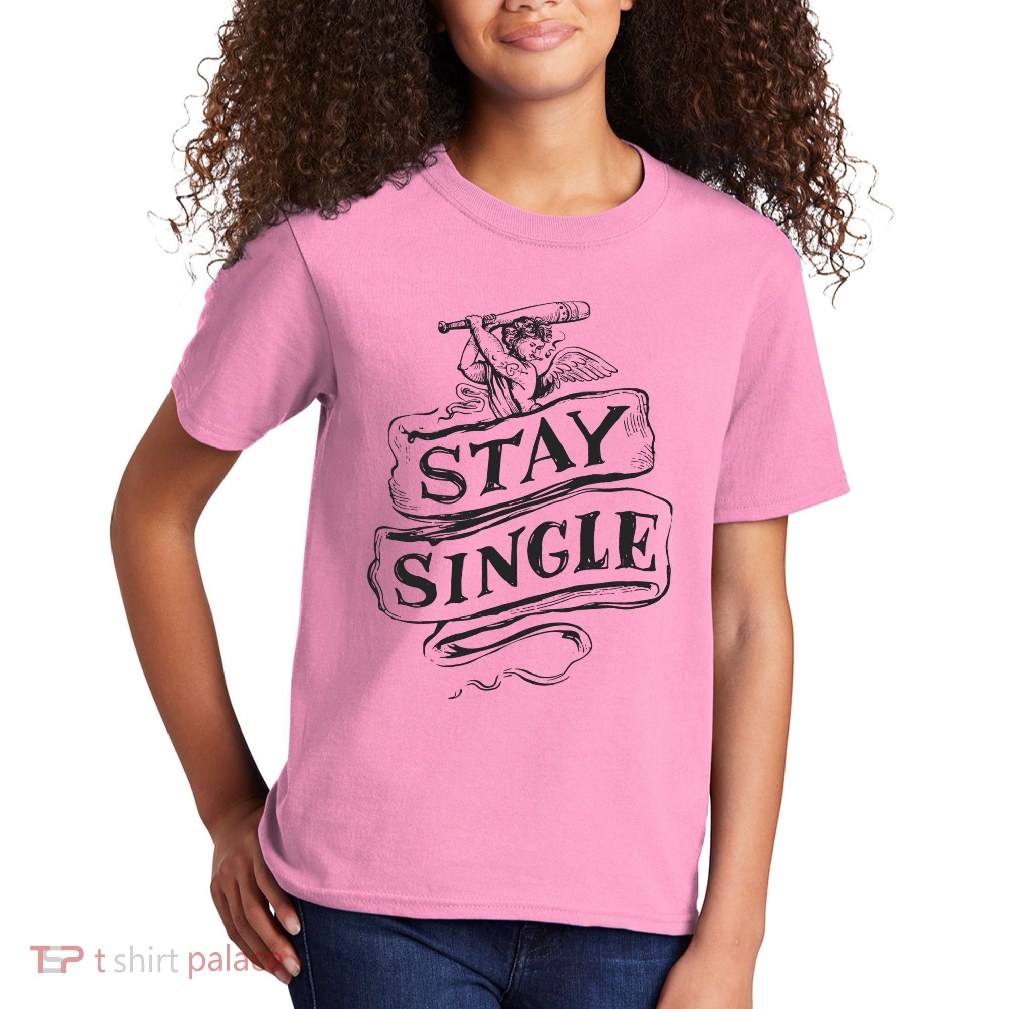 Stay Single Anti Valentine's Day Kids T-Shirt