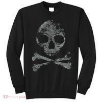 Scary Skull And Crossbones Grunge Style Gothic Creepy Spooky Sweatshirt thumb 0