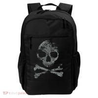 Scary Skull And Crossbones Grunge Style Gothic Creepy Spooky Backpack thumb 0