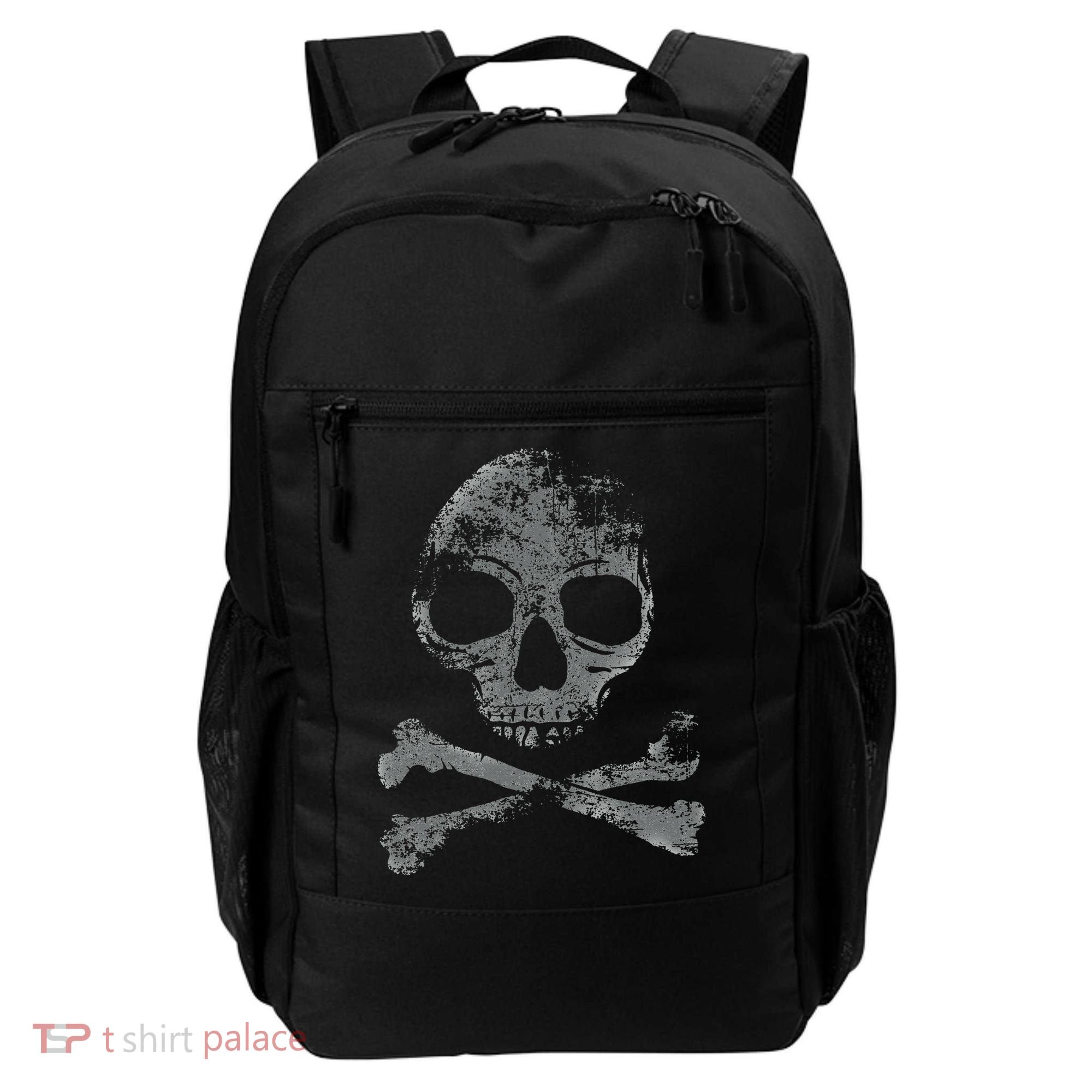 Scary Skull And Crossbones Grunge Style Gothic Creepy Spooky Backpack