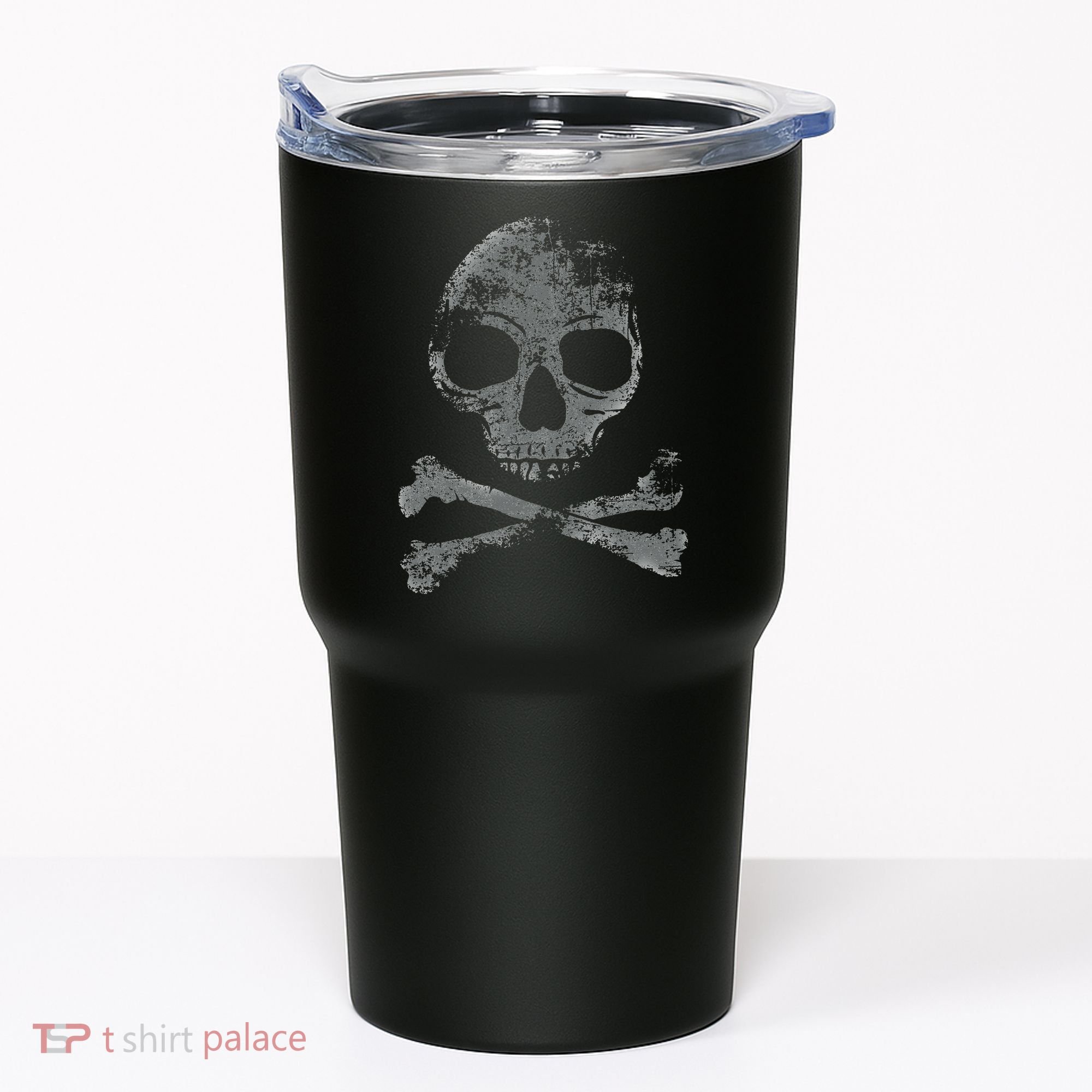 Scary Skull And Crossbones Grunge Style Gothic Creepy Spooky Tumbler