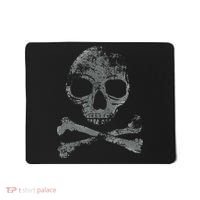Scary Skull And Crossbones Grunge Style Gothic Creepy Spooky Mousepad thumb 0