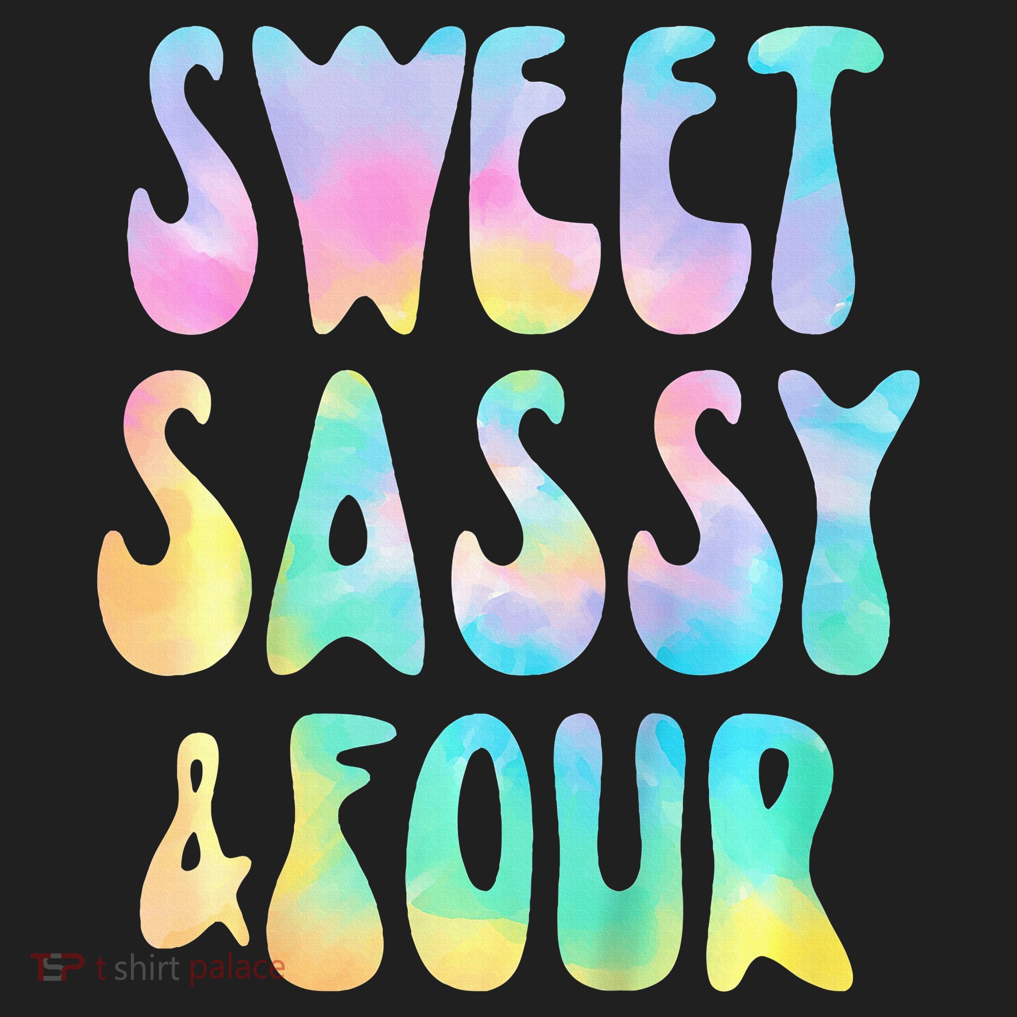 Sweet Sassy And Four 4th Birthday Girl Tie Dye 4 Year Old Golf Towel