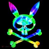 Scary Skull And Crossbones Bad Rabbit Horror Bunny Tie Dye Gift Coffee Mug thumb 5