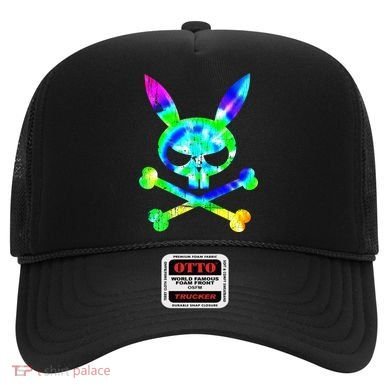Scary Skull And Crossbones Bad Rabbit Horror Bunny Tie Dye Gift Hat