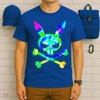 Scary Skull And Crossbones Bad Rabbit Horror Bunny Tie Dye Gift T-Shirt thumb 6