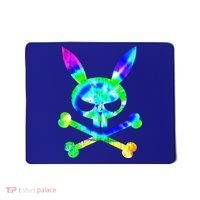Scary Skull And Crossbones Bad Rabbit Horror Bunny Tie Dye Gift Mousepad thumb 0
