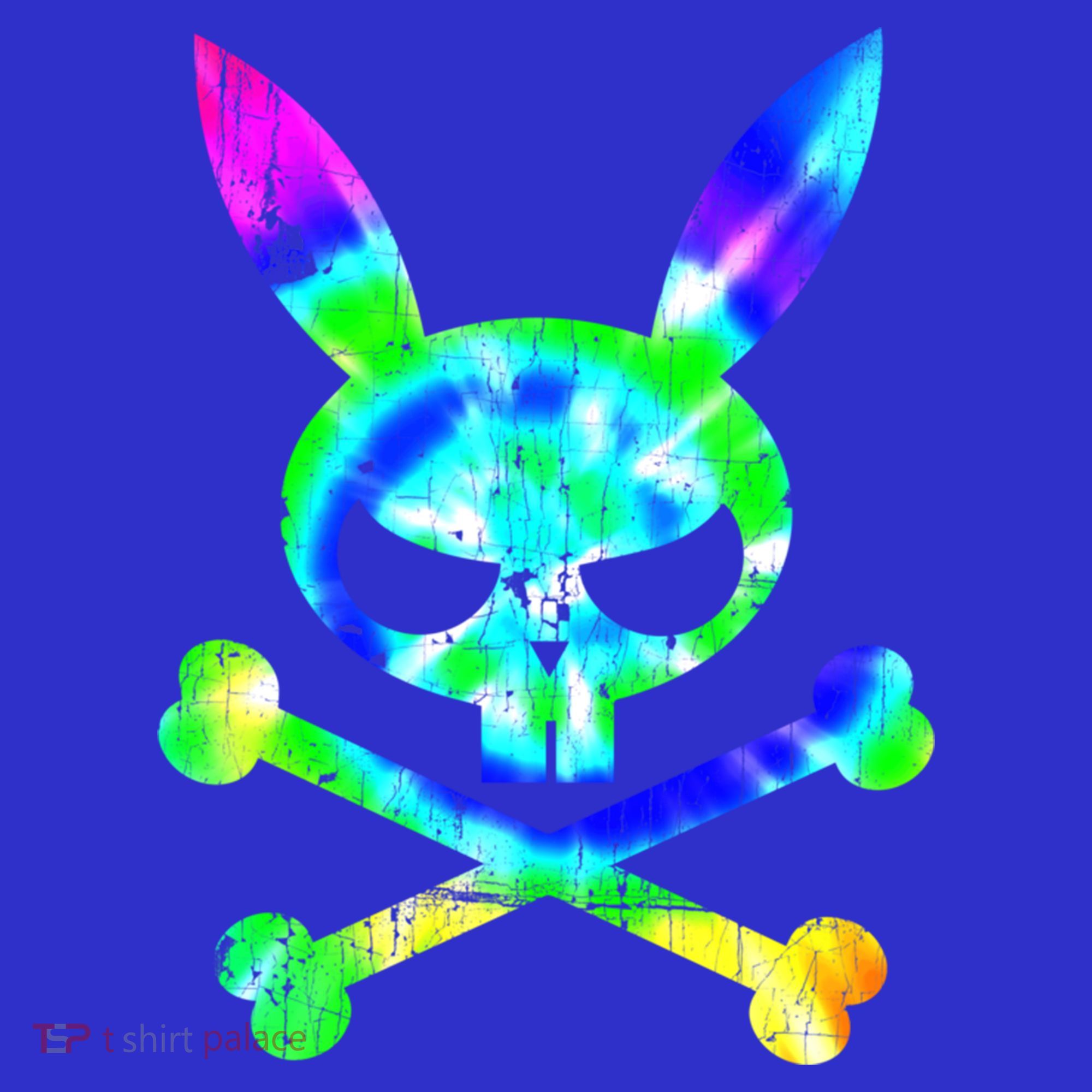 Scary Skull And Crossbones Bad Rabbit Horror Bunny Tie Dye Gift Women's Tank Top