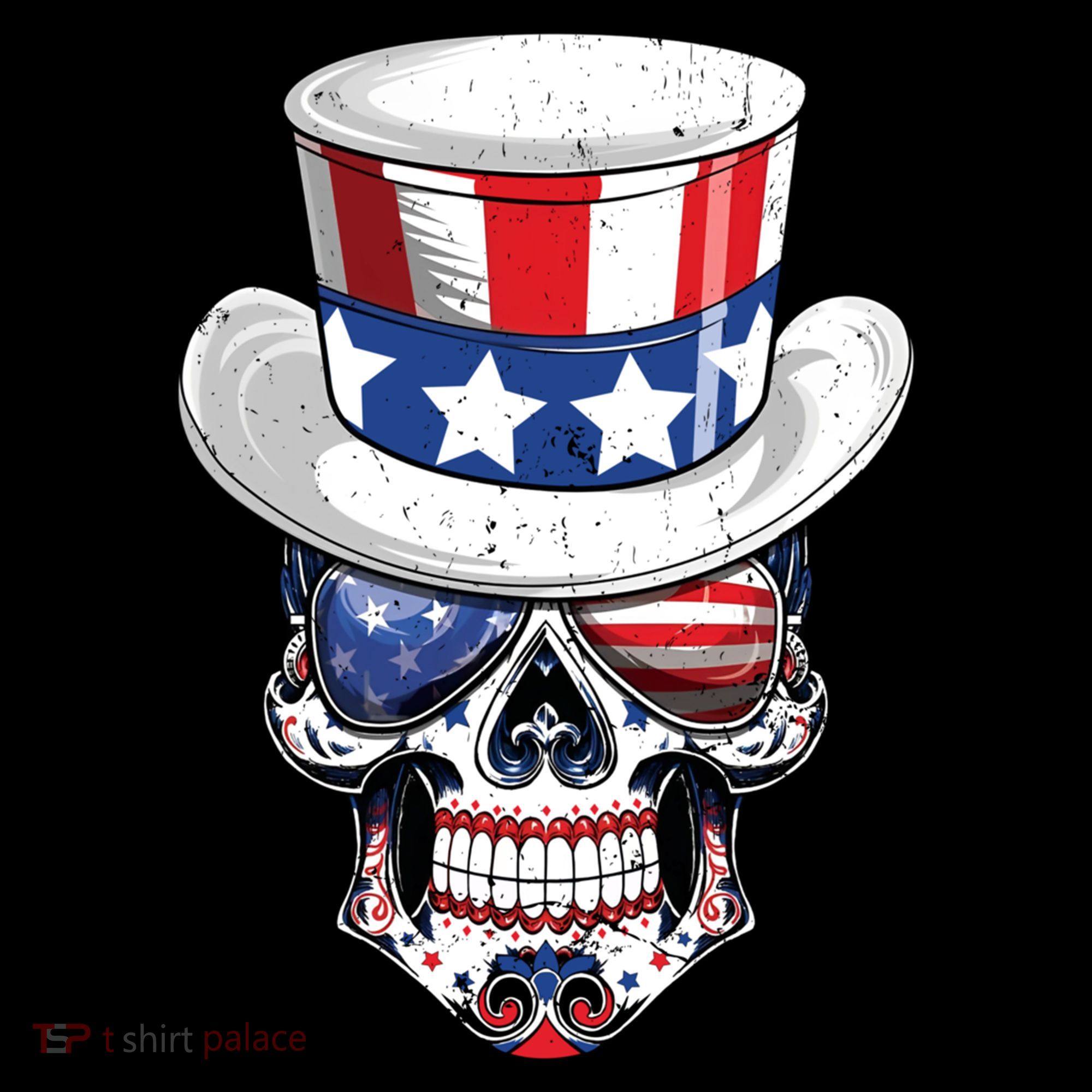 Sugar Skull American Flag Usa Indepedence Day July Fourth Cute Gift Coffee Mug