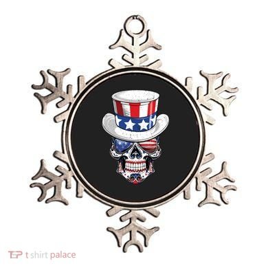 Sugar Skull American Flag Usa Indepedence Day July Fourth Cute Gift Ornament