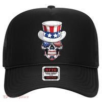 Sugar Skull American Flag Usa Indepedence Day July Fourth Cute Gift Hat thumb 0
