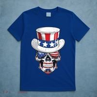 Sugar Skull American Flag Usa Indepedence Day July Fourth Cute Gift T-Shirt thumb 5