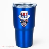 Sugar Skull American Flag Usa Indepedence Day July Fourth Cute Gift Tumbler thumb 0