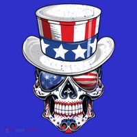 Sugar Skull American Flag Usa Indepedence Day July Fourth Cute Gift Women's Tank Top thumb 5
