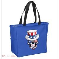 Sugar Skull American Flag Usa Indepedence Day July Fourth Cute Gift Tote Bag thumb 2