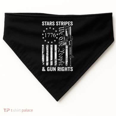 Stars Stripes And Gun Rights Pro Guns 2nd Amendment USA-Made Doggie Bandana