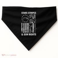 Stars Stripes And Gun Rights Pro Guns 2nd Amendment USA-Made Doggie Bandana thumb 0