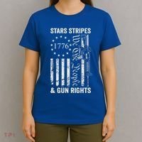Stars Stripes And Gun Rights Pro Guns 2nd Amendment T-Shirt thumb 4