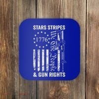 Stars Stripes And Gun Rights Pro Guns 2nd Amendment Coaster thumb 0