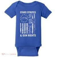 Stars Stripes And Gun Rights Pro Guns 2nd Amendment Baby Bodysuit thumb 0