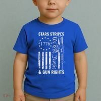 Stars Stripes And Gun Rights Pro Guns 2nd Amendment Toddler T-Shirt thumb 2