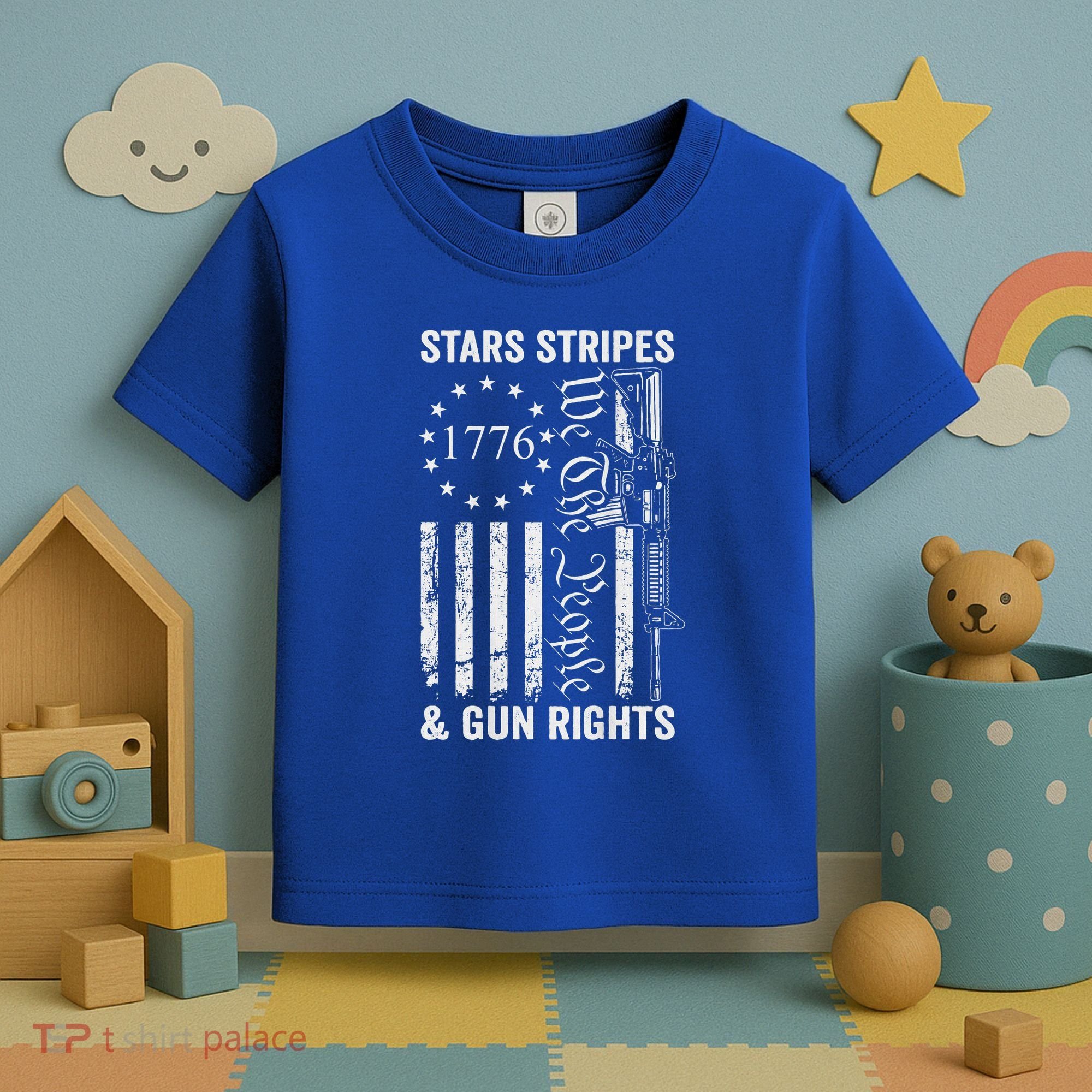 Stars Stripes And Gun Rights Pro Guns 2nd Amendment Toddler T-Shirt