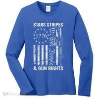 Stars Stripes And Gun Rights Pro Guns 2nd Amendment Women's Long Sleeve Shirt thumb 0