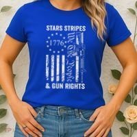 Stars Stripes And Gun Rights Pro Guns 2nd Amendment Women's T-Shirt thumb 2