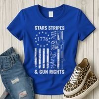 Stars Stripes And Gun Rights Pro Guns 2nd Amendment Women's T-Shirt thumb 3