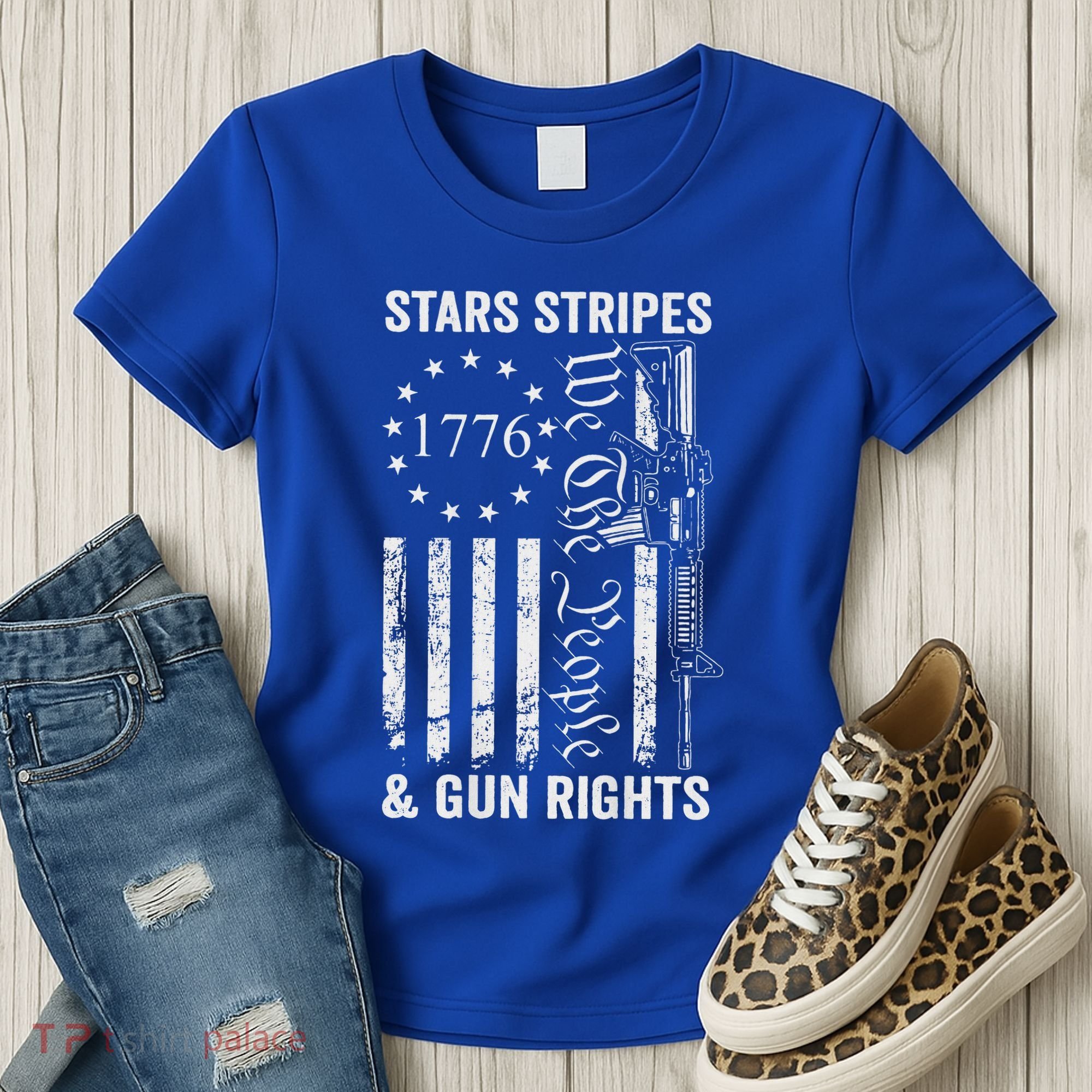 Stars Stripes And Gun Rights Pro Guns 2nd Amendment Women's T-Shirt