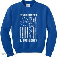 Stars Stripes And Gun Rights Pro Guns 2nd Amendment Kids Sweatshirt thumb 0