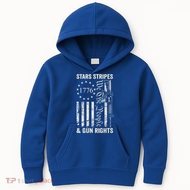 Stars Stripes And Gun Rights Pro Guns 2nd Amendment Kids Hoodie